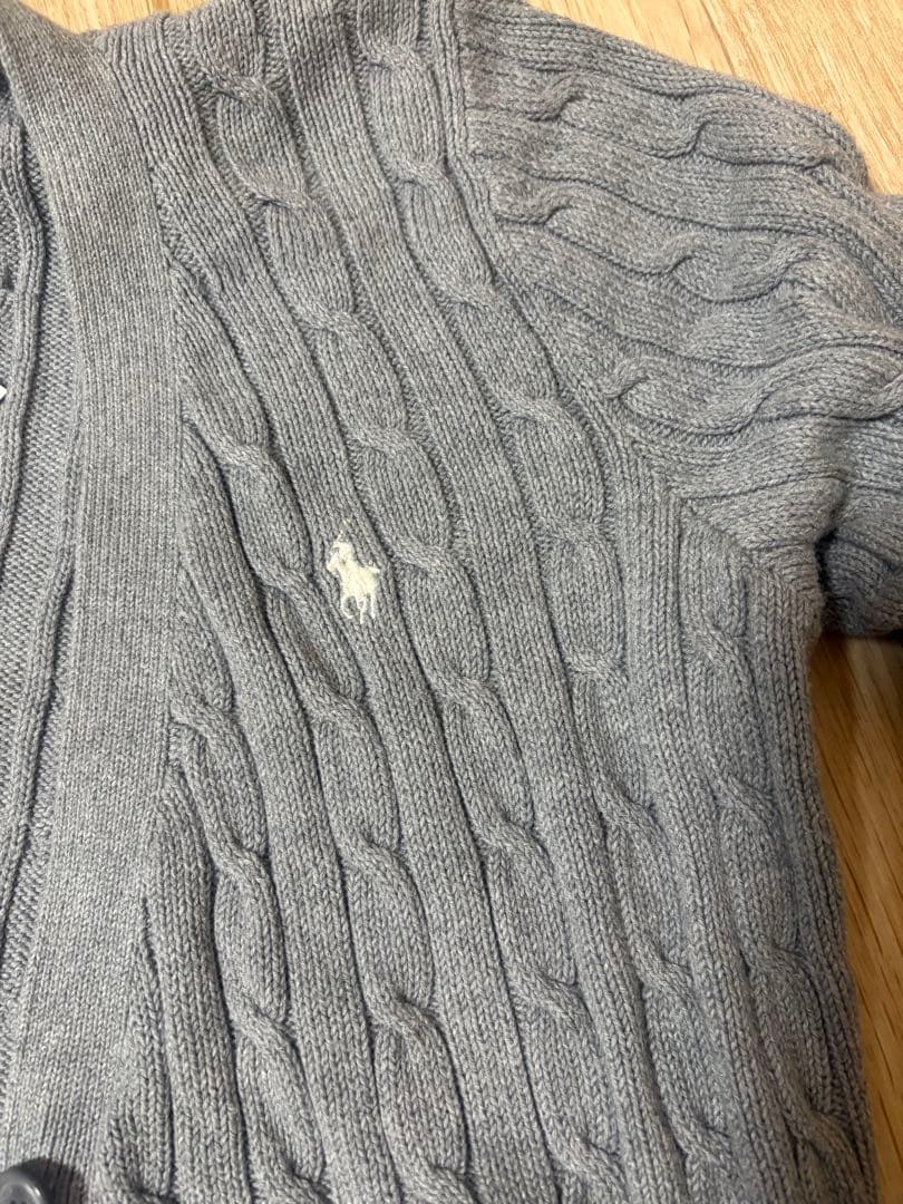 新品タグ付き POLO RALPH LAUREN カーディガン グレー XL