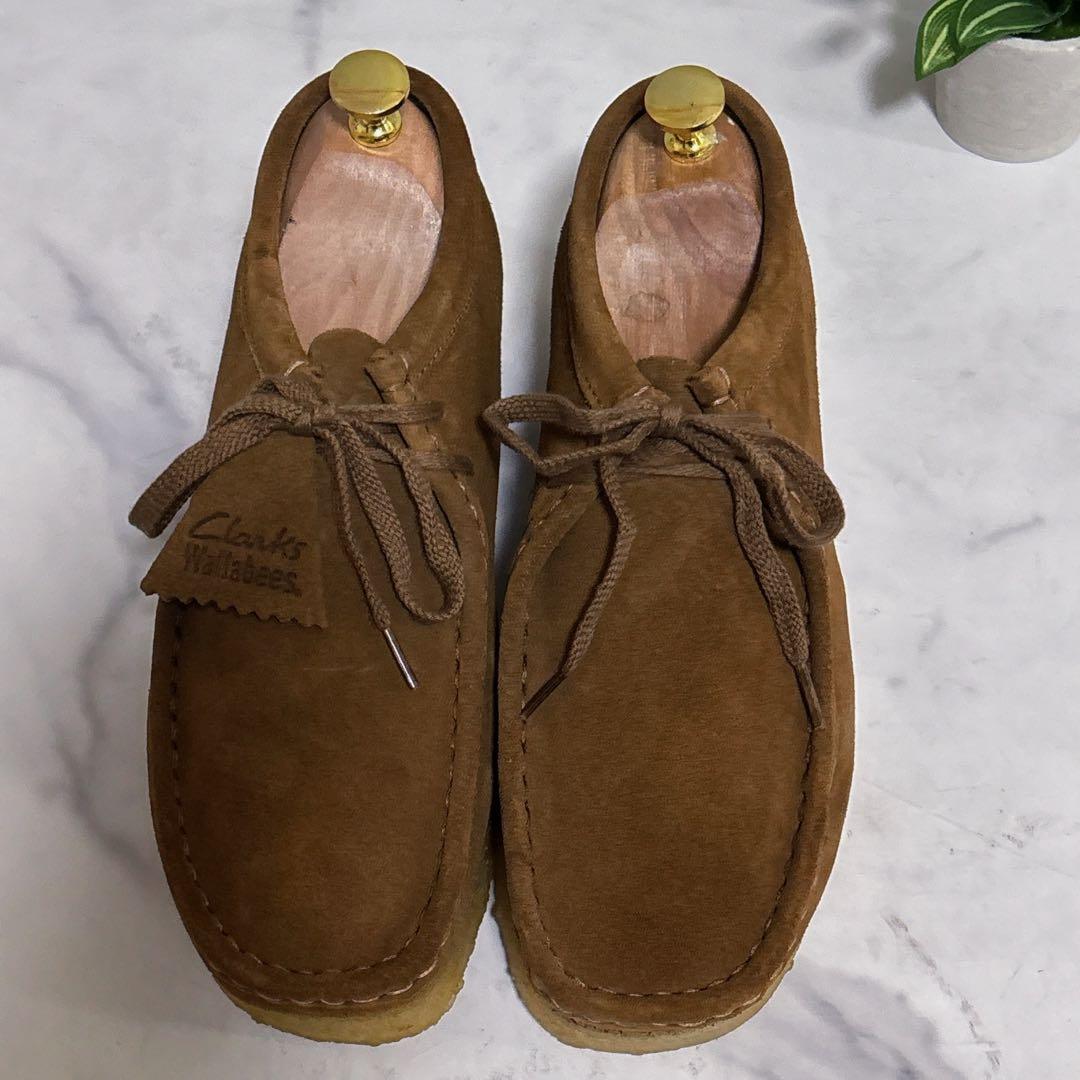 試着のみ クラークス ワラビー 本革 ブラウン スエード 定番モデル ショート丈