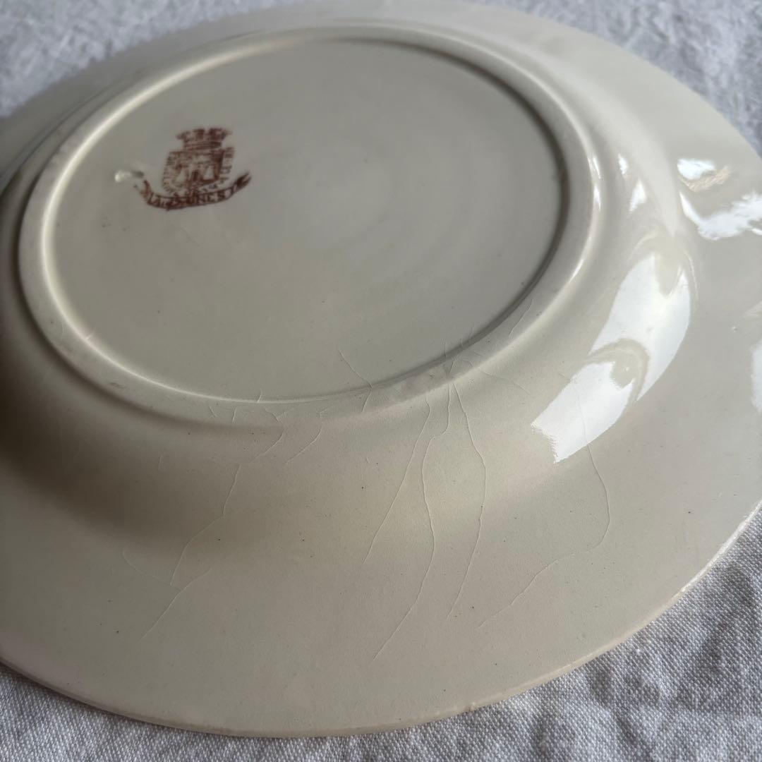 フランスアンティーク ジアン Anemones プレート2枚セット