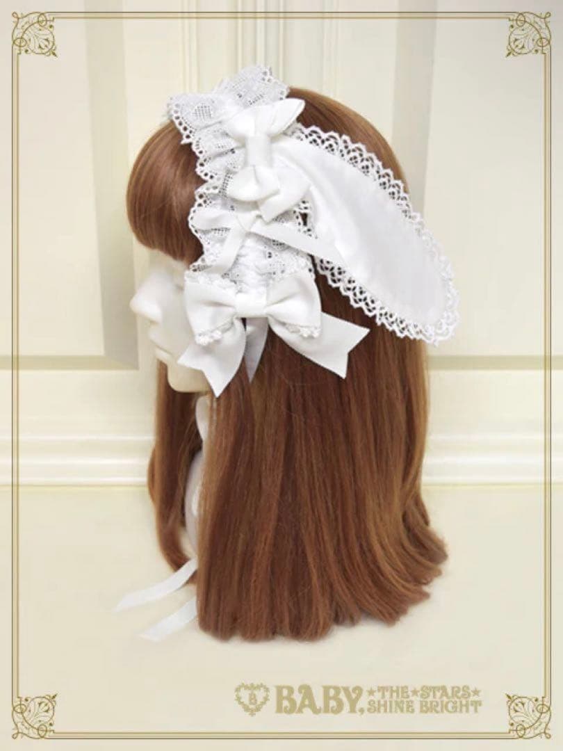 うさくみゃちゃんのうさみみヘッドドレス 黒黒 ブラック