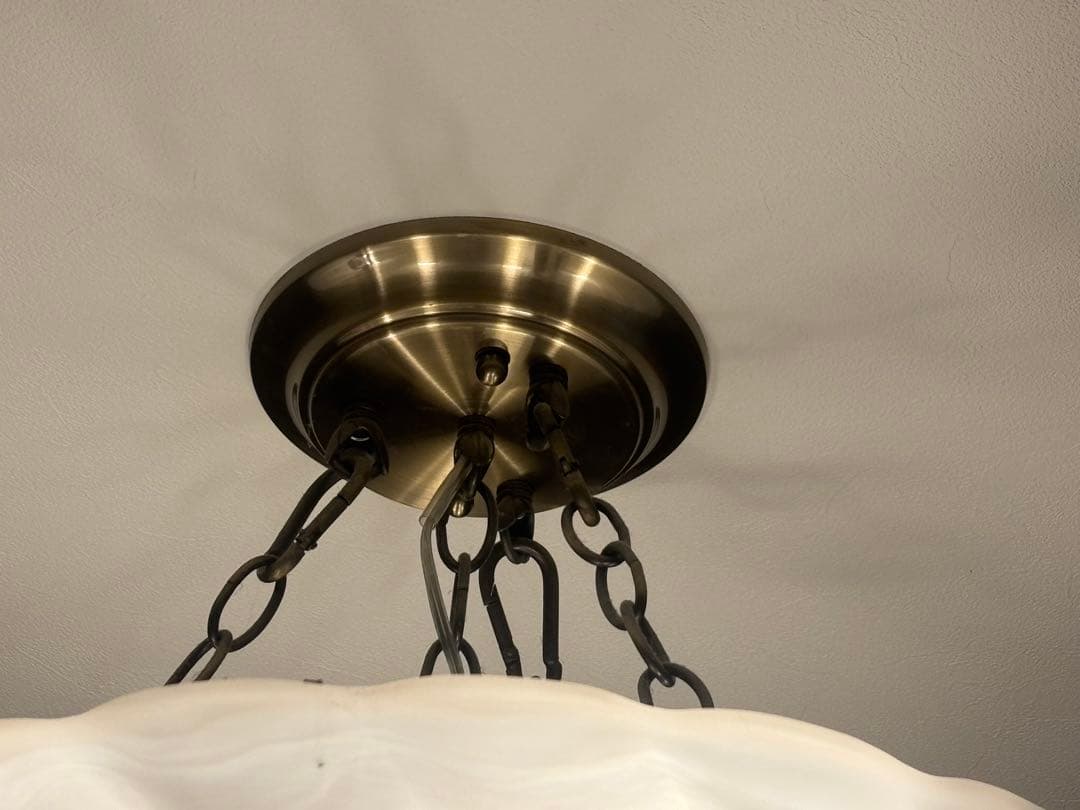 シェル型ガラスシェードシャンデリア　イタリア