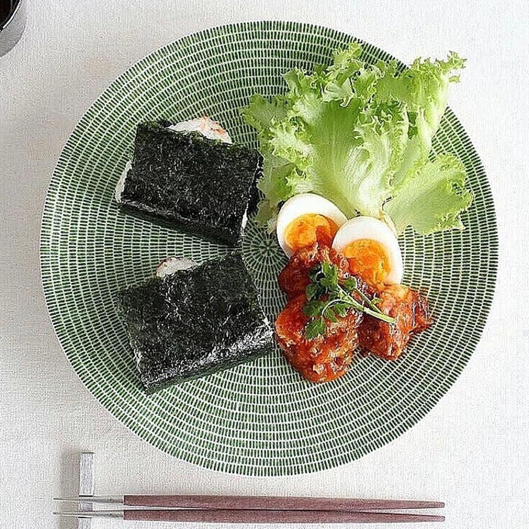 廃盤　新品ARABIA 24h Avec プレート 26cm グリーン・ベージュ