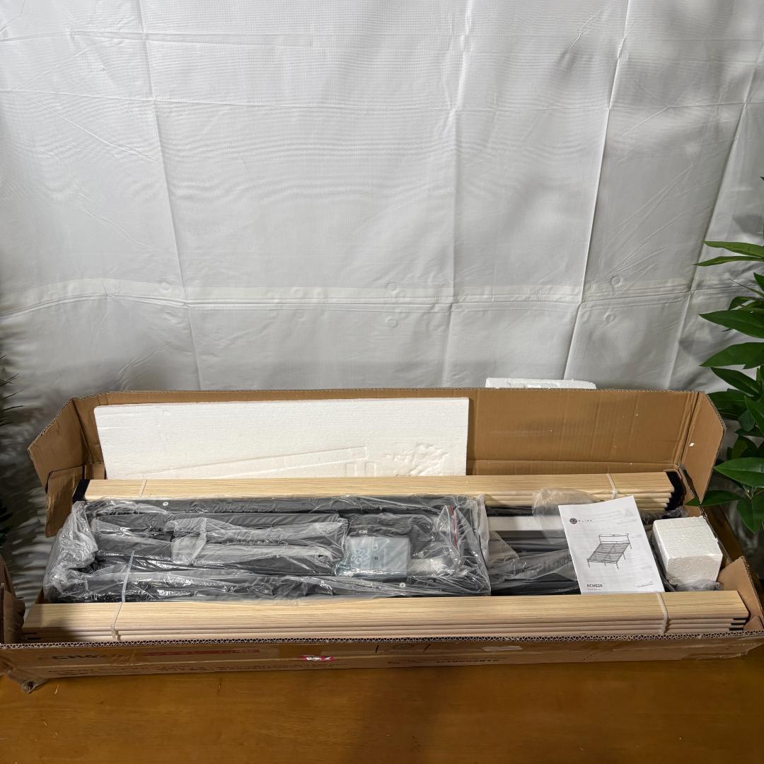 WLIVE ベッドフレーム 宮棚付き 2口コンセント すのこベッド セミダブル