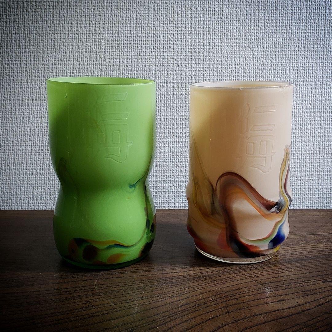 仁丹 マーブルガラス ガラスコップ ノベルティ　コップ グラス 昭和レトロ