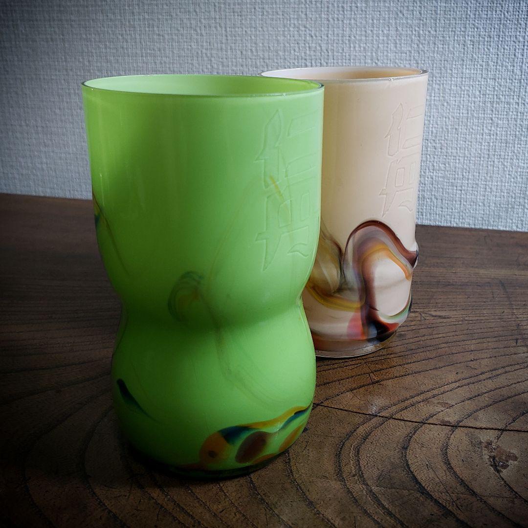 仁丹 マーブルガラス ガラスコップ ノベルティ　コップ グラス 昭和レトロ