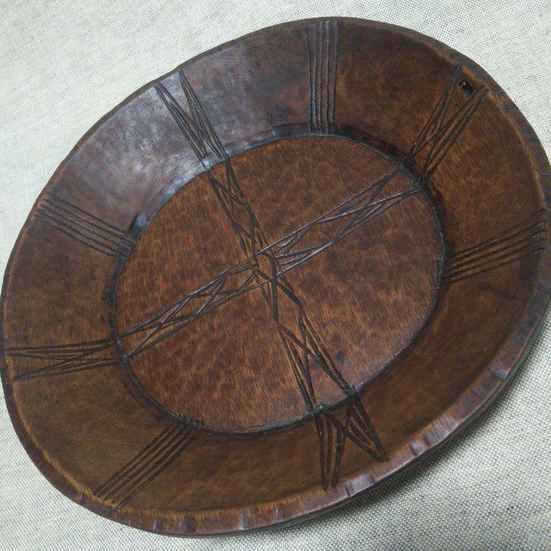 ヴィンテージ アフリカンボウル ウッドボウル エチオピア こね鉢 木皿