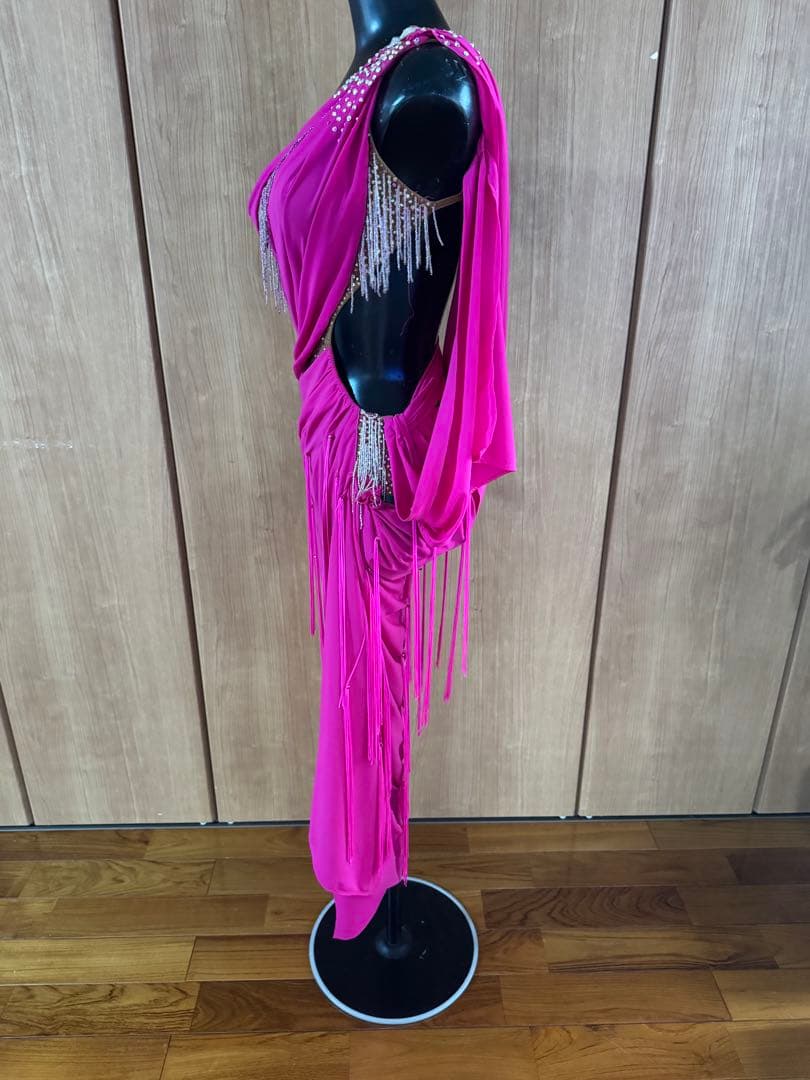 社交ダンス 競技ダンス　フリンジ付きドレス　ラテンドレス タカダンス