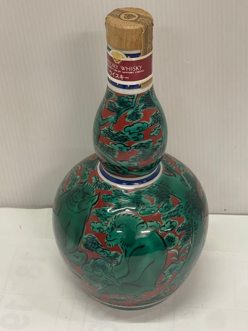 未開栓 SUNTOR サントリー 九谷焼 竹凰窯 瓢型木米風申文 2４