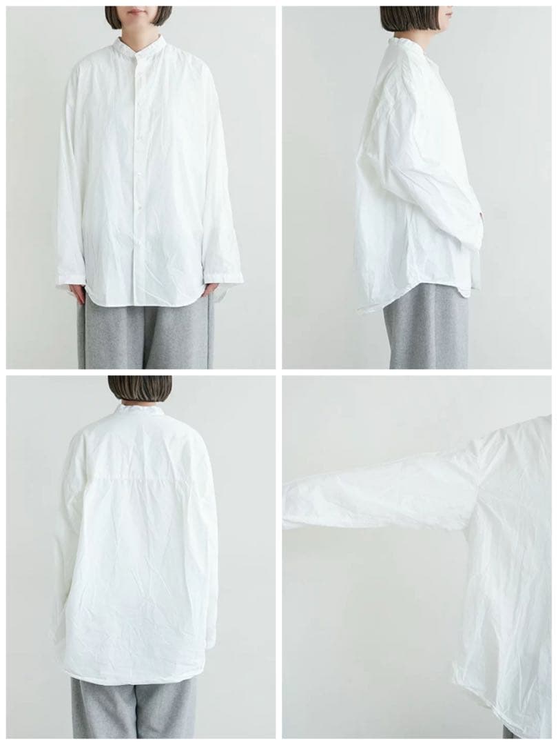 美品　Veritecoeur ユニセックススタンドカラーシャツ　VC-2591U