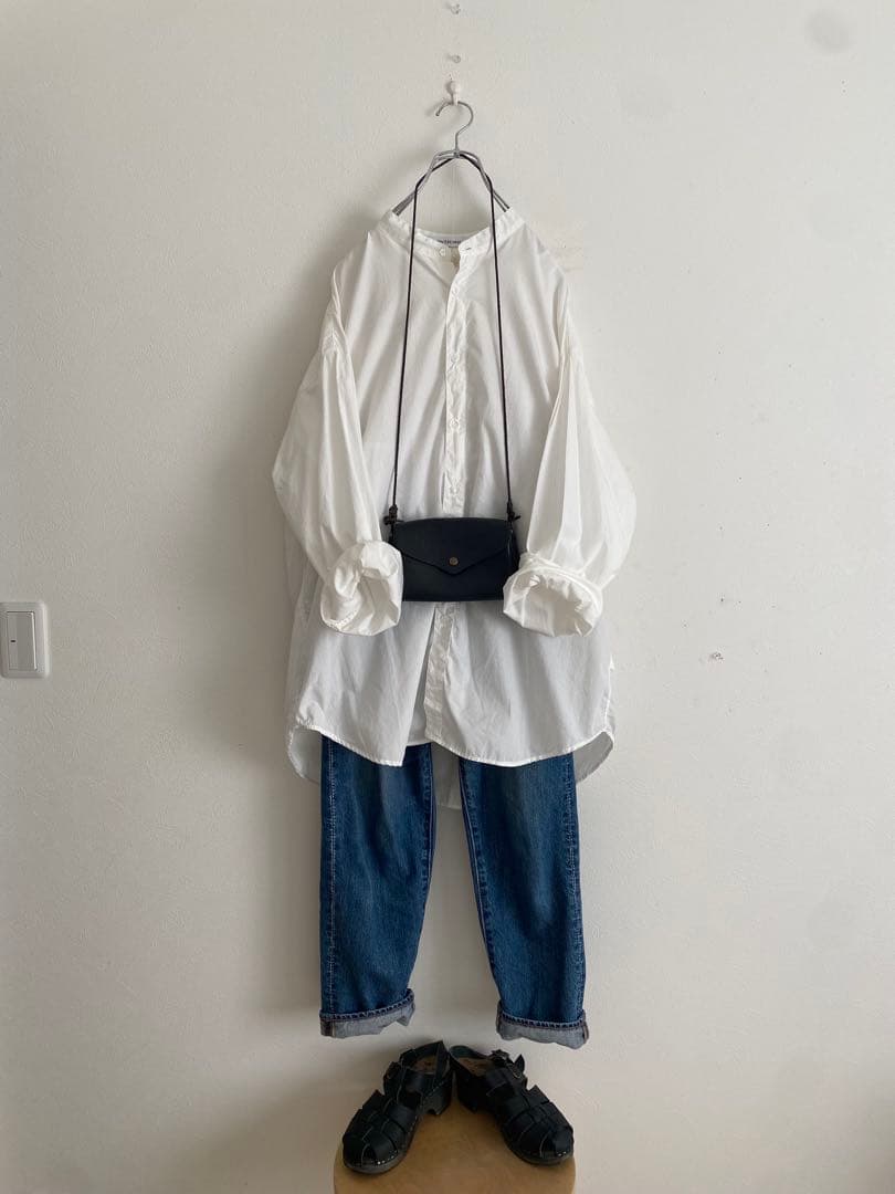 美品　Veritecoeur ユニセックススタンドカラーシャツ　VC-2591U