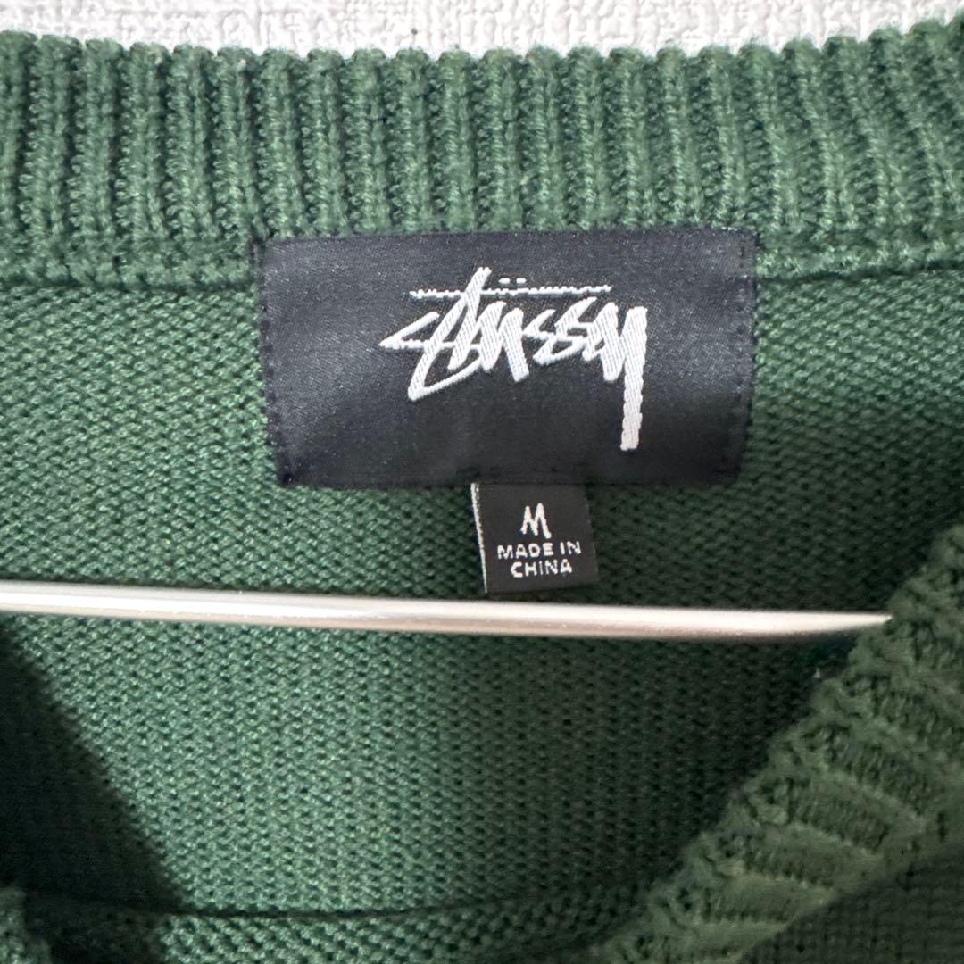 Stussy ステューシー　ダークグリーン ニットセーター M 値下げ可！