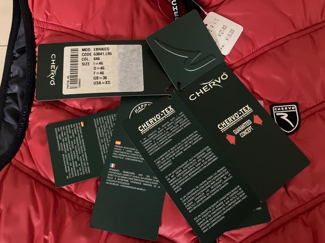 定価127600円込CHERVOメンズ高級ゴルフダウンベスト46