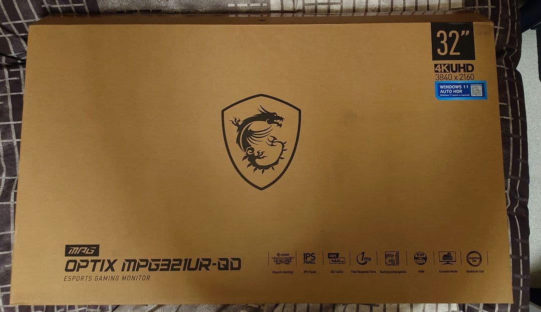 MSI Optix MPG321UR-QD 4K144Hzゲーミングモニター