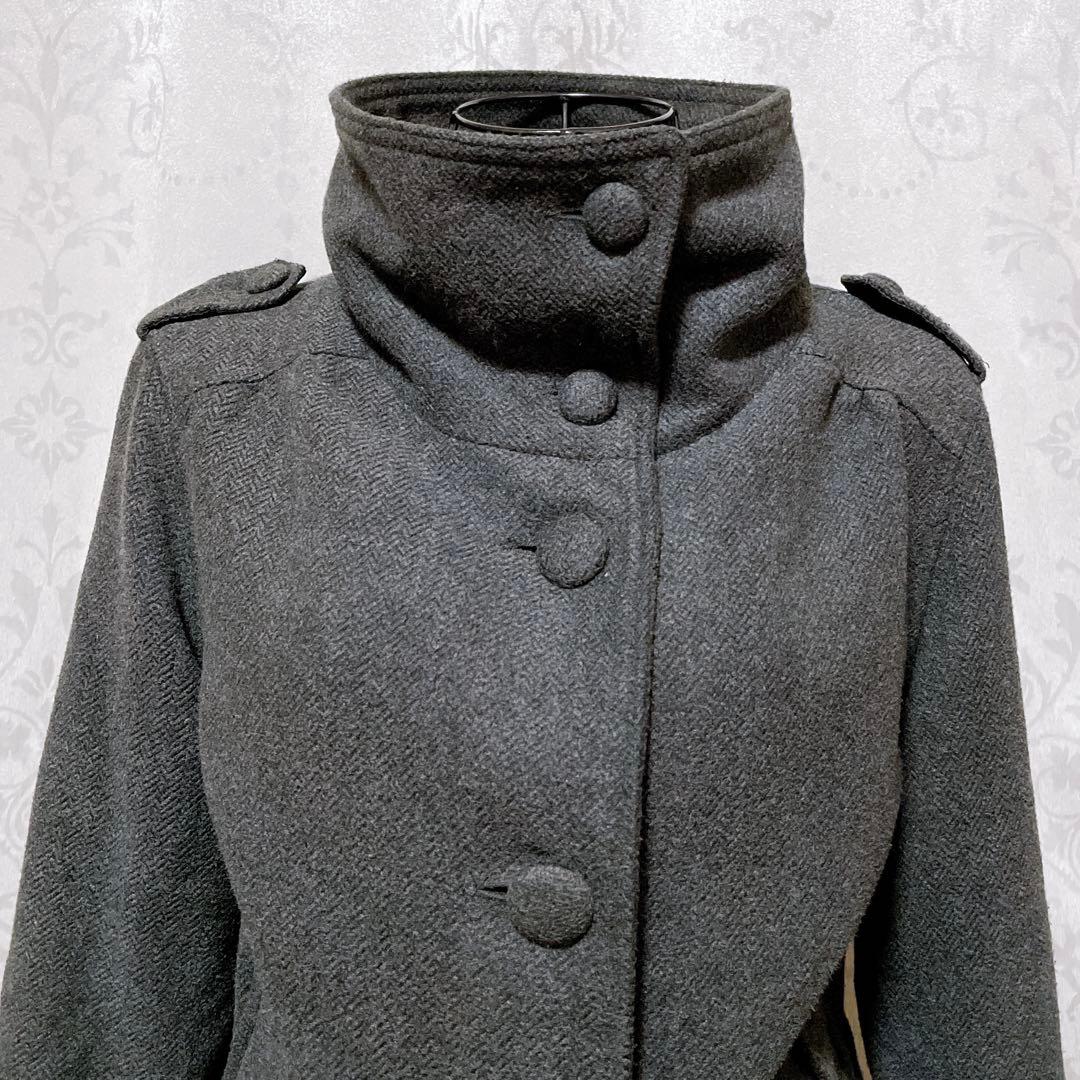 ピーコート ブルゾン グレー 平成ギャル y2k ダークコア グランジ 韓国