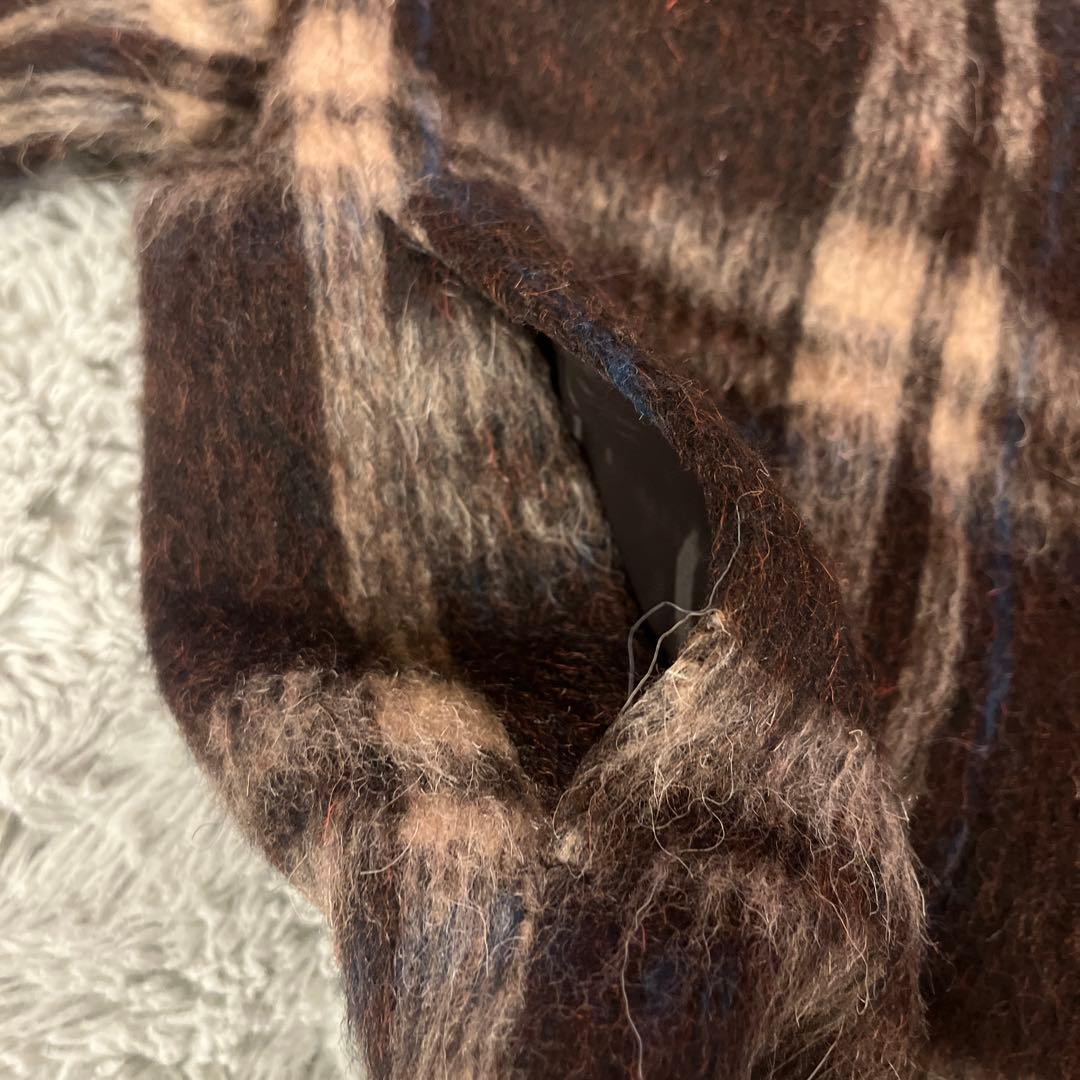 ZARA 今期 チェック柄ジャケット シャギーコート M