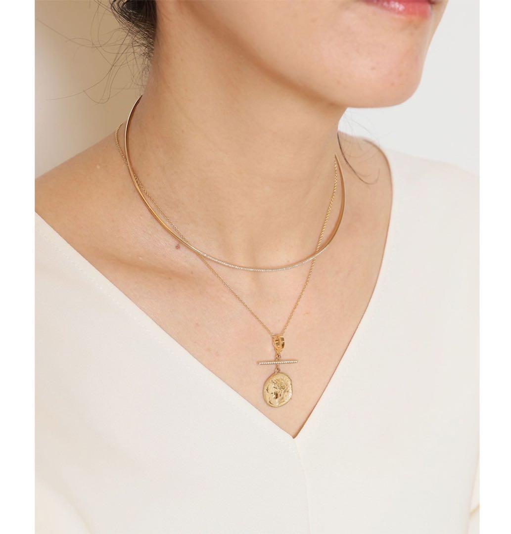 MUSE Deuxieme ClasseトリアセジョーゼットVネックプルオーバー