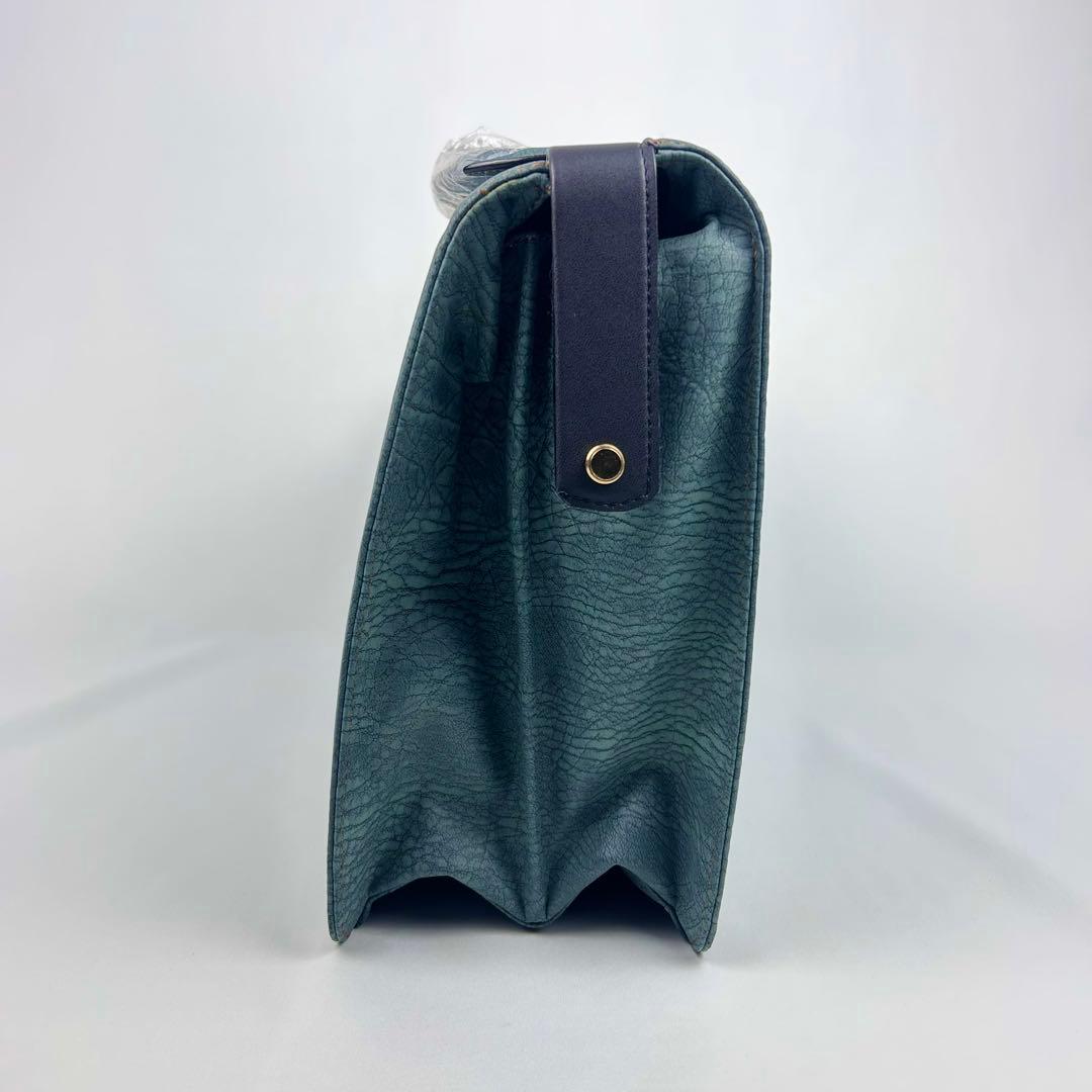 【新品未使用】Live Friend 象革 ビジネス ダレスバッグ 鍵付 緑