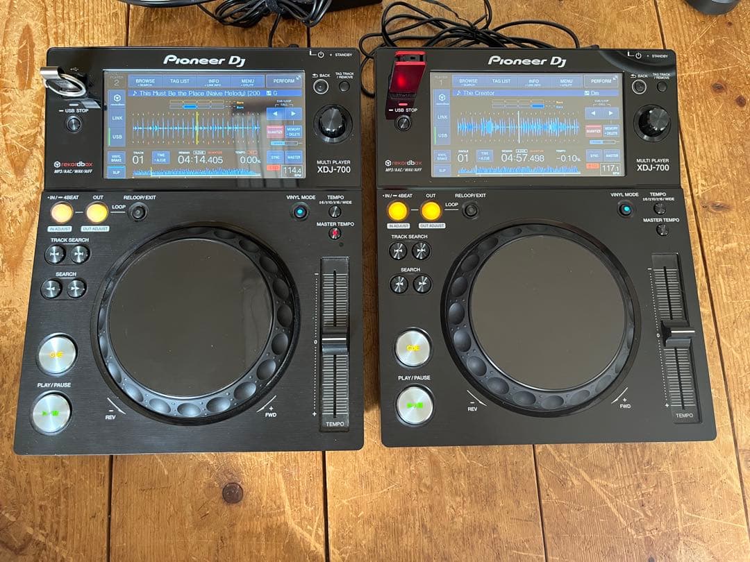 Pioneer DJ XDJ-700 2台セット スタンド付き