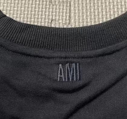 Ami ParisブラックハートクルーネックトレーナーL