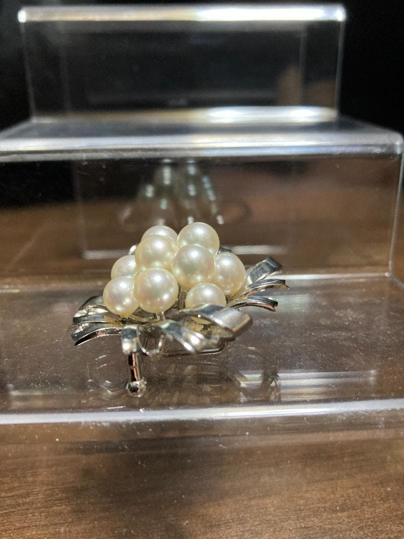 田崎真珠 タサキ アコヤ パール 真珠 ブローチ コサージュ 12珠