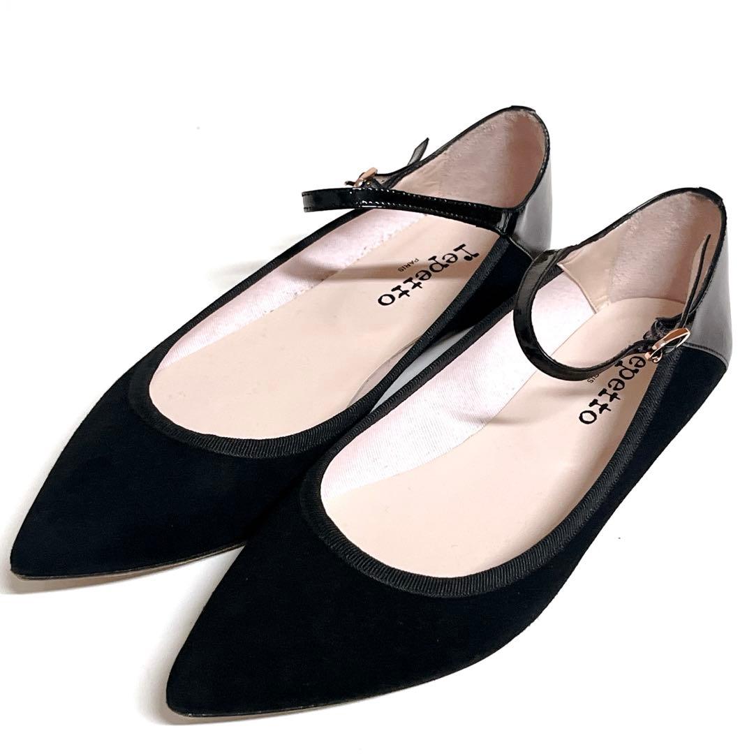 美品✨レペット クレメンス バレエシューズ ブラック 大きいサイズ40