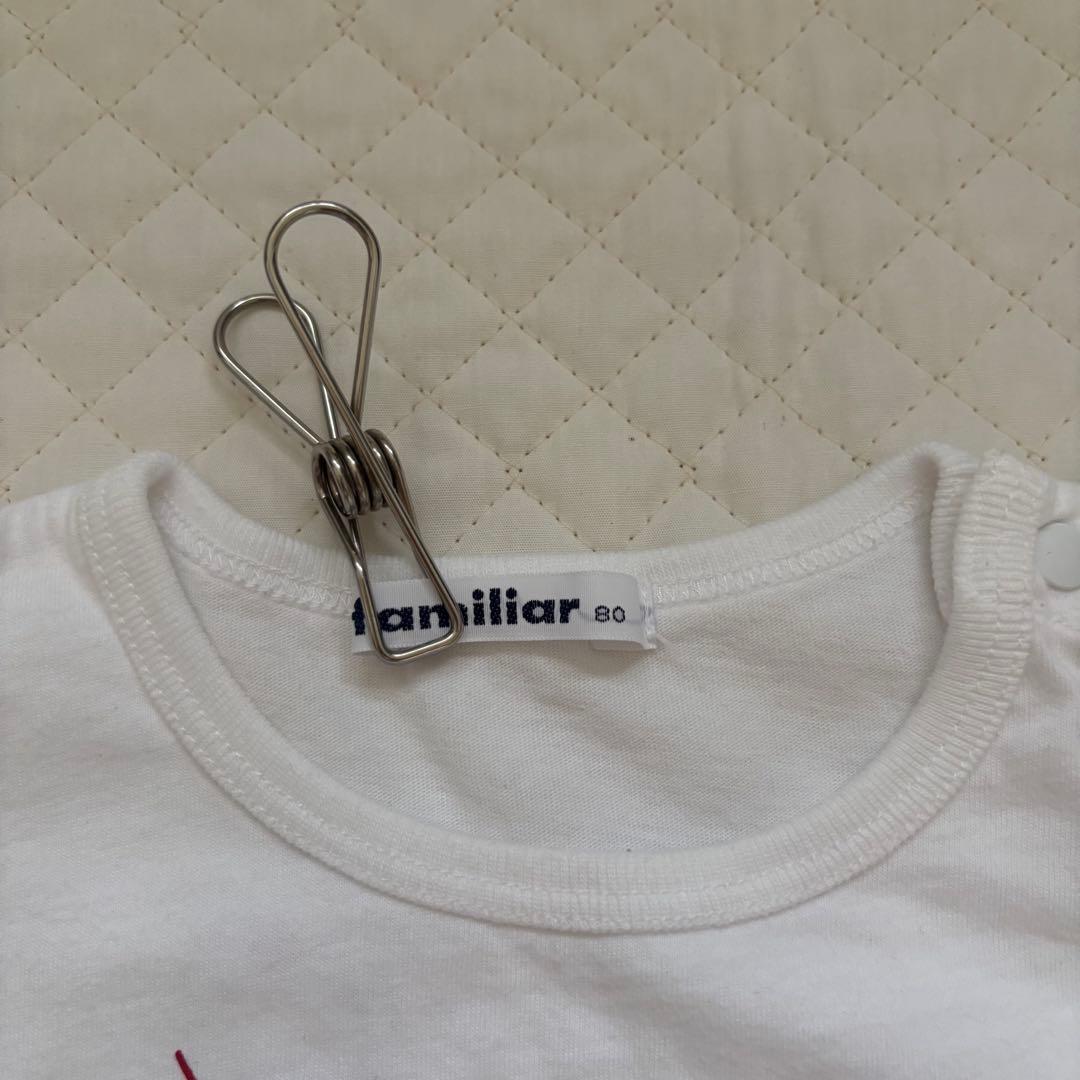 ファミリア　Tシャツ　パンツ　80cm コーデ売り　ピアノ　バレエ　ハート