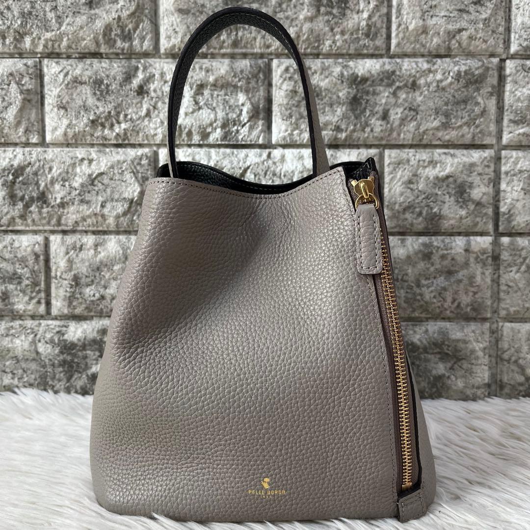 【美品】ペレボルサ　レネット　4741 レザー　2way ショルダーバッグ