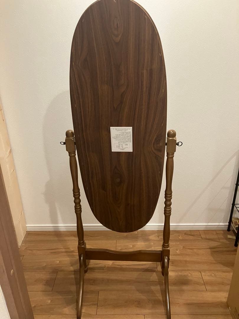 アンティーク　姿見　スタンドミラー　オーバル