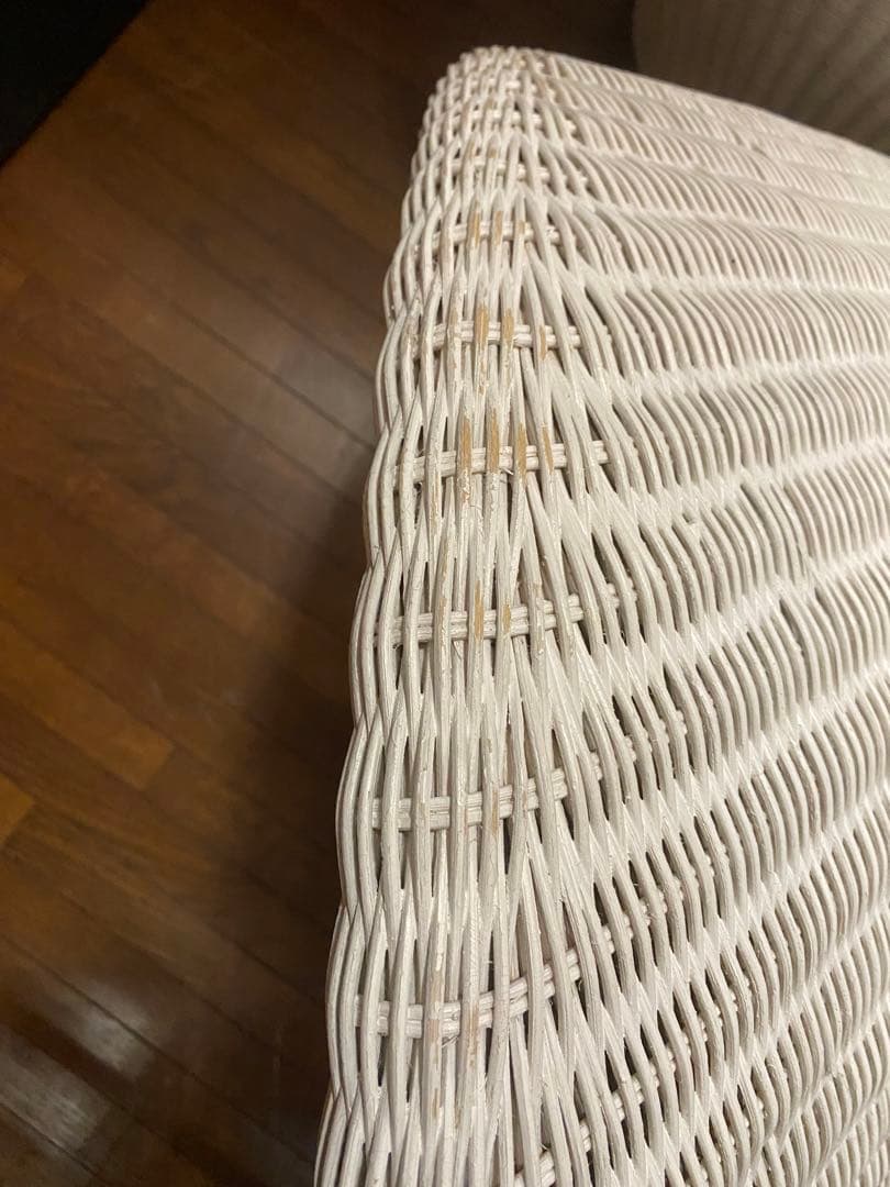 希少♦️高級 エッグチェア♦️ホワイトラタン♦️フレンチ シャビー♦️2脚セット 送料込