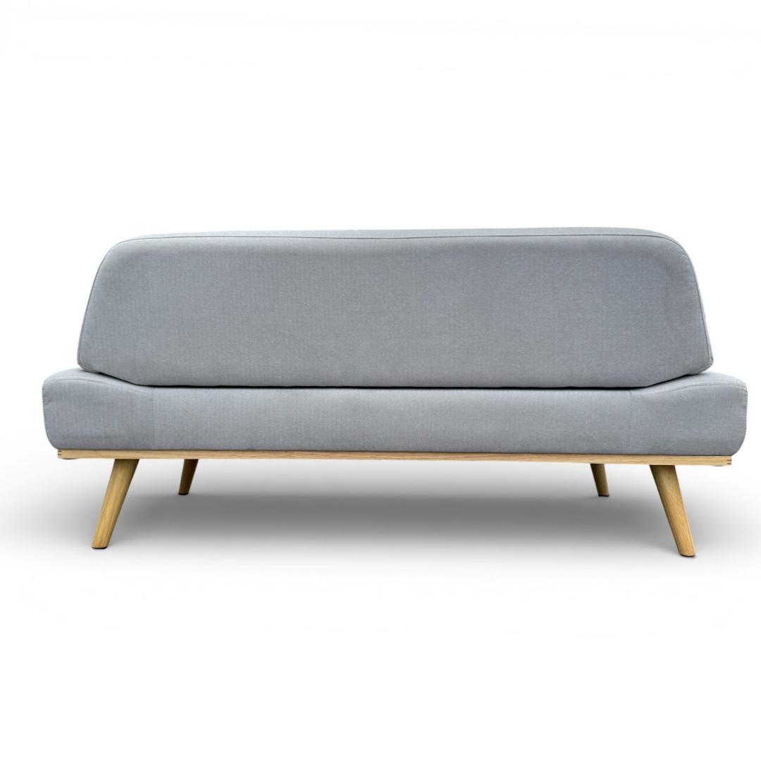 【新品】北欧風 アームレスソファ 2人掛け グレー ローソファ