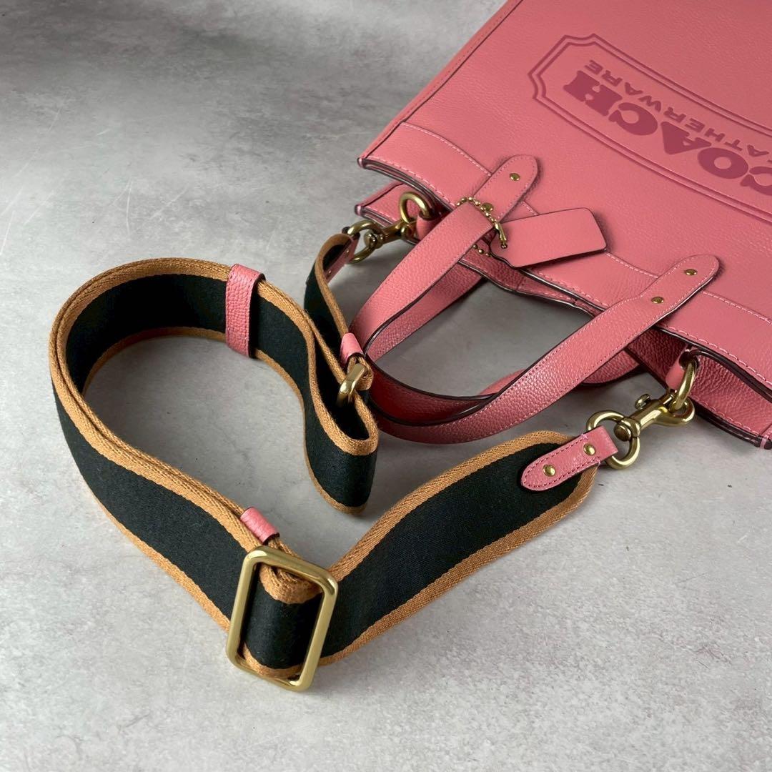 極美品 コーチ デンプシー トートバッグ 2way ピンク レザー ハンドバッグ