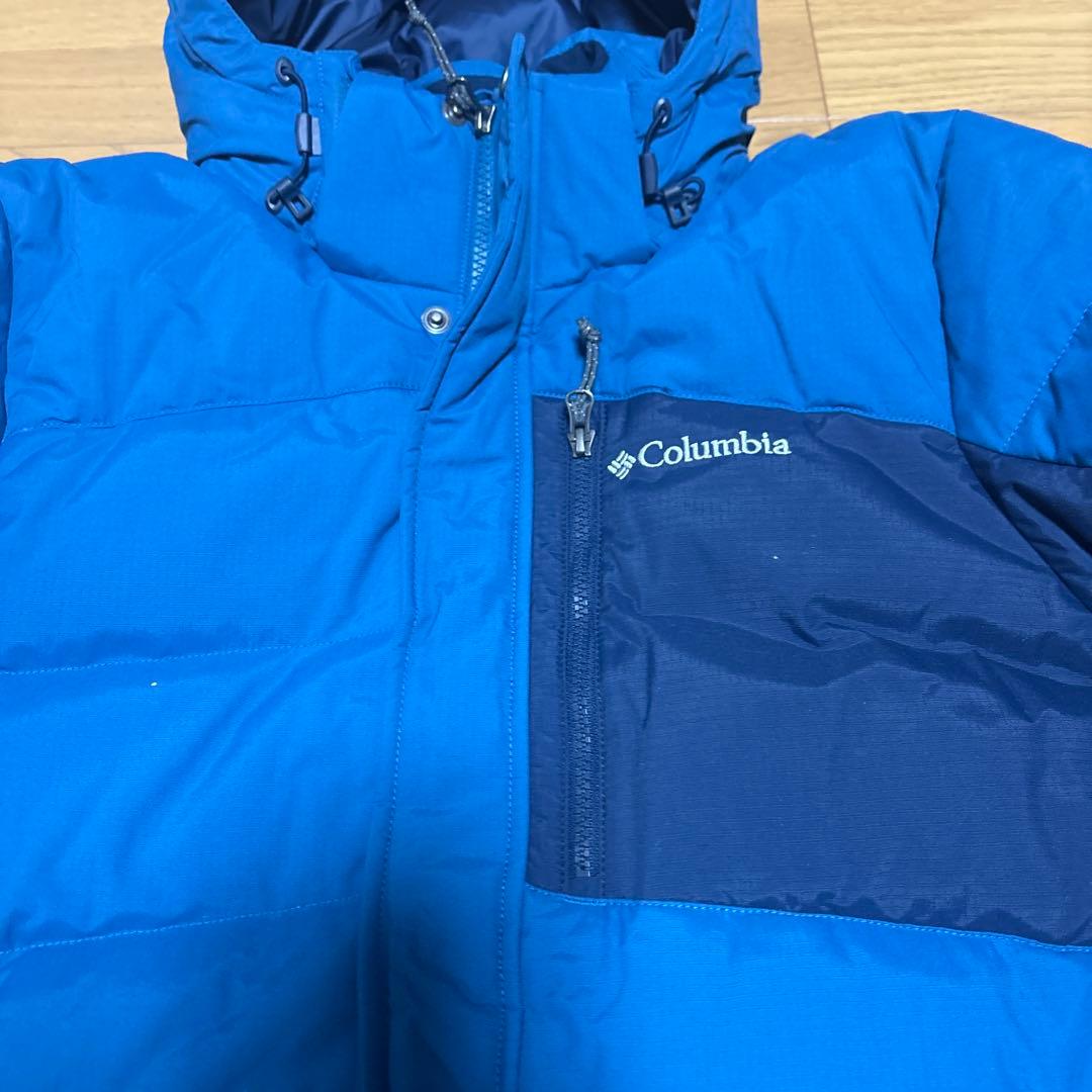 Columbia フード脱着可ダウンジャケット 青