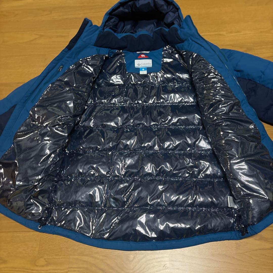 Columbia フード脱着可ダウンジャケット 青