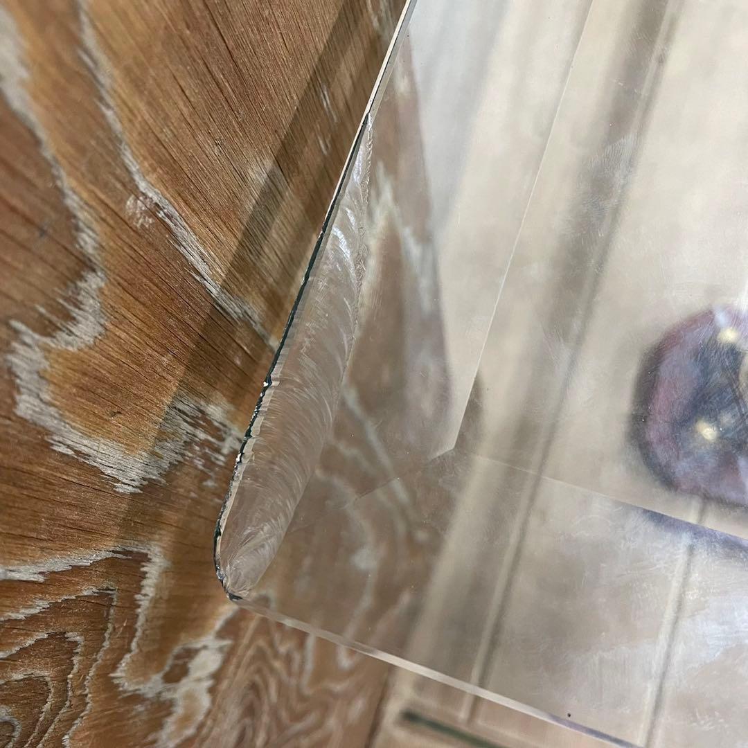 385 アンティーク風　テーブル　ガラステーブル　送料設置無料