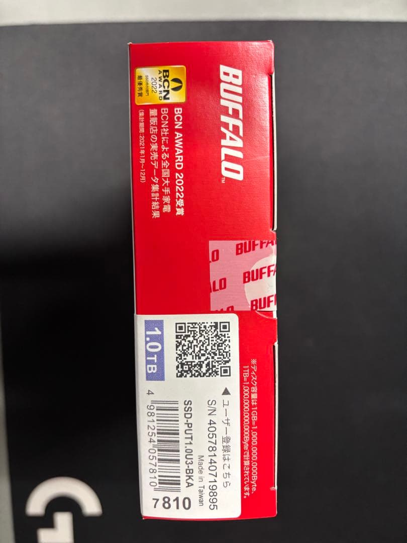 BUFFALO ポータブルSSD 1TB SSD-PUT1.0U3-BKA