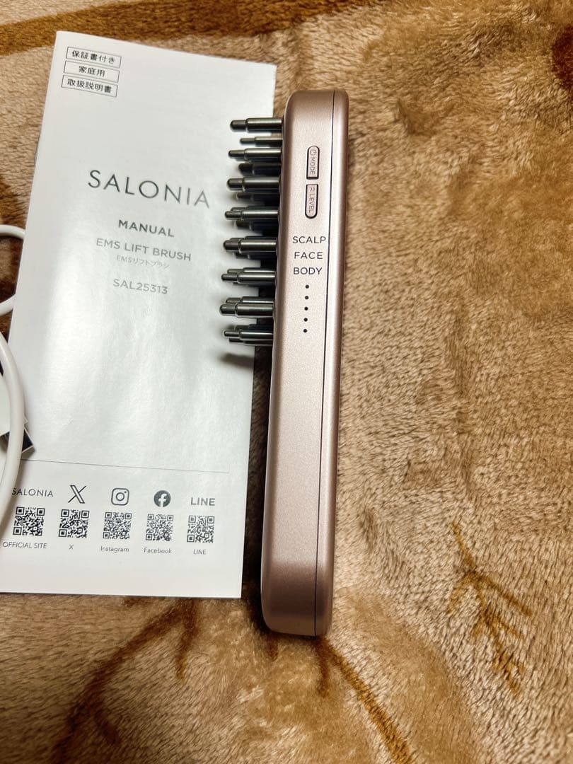 【 美品 】 SALONIA EMS LIFT BRUSH ピンク