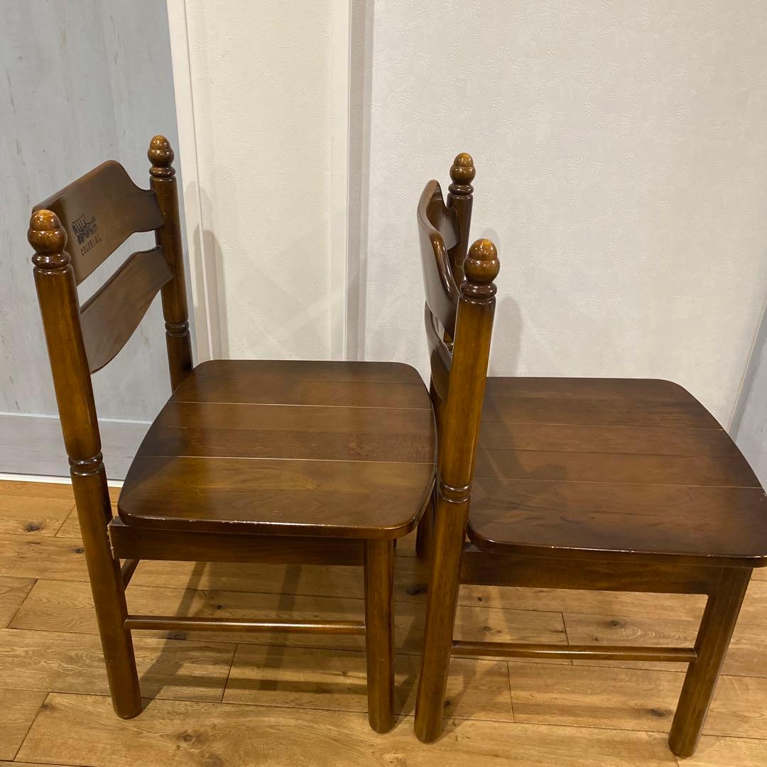 カリモク コロニアル ダイニングチェア 2脚セット 馬車刻印付き