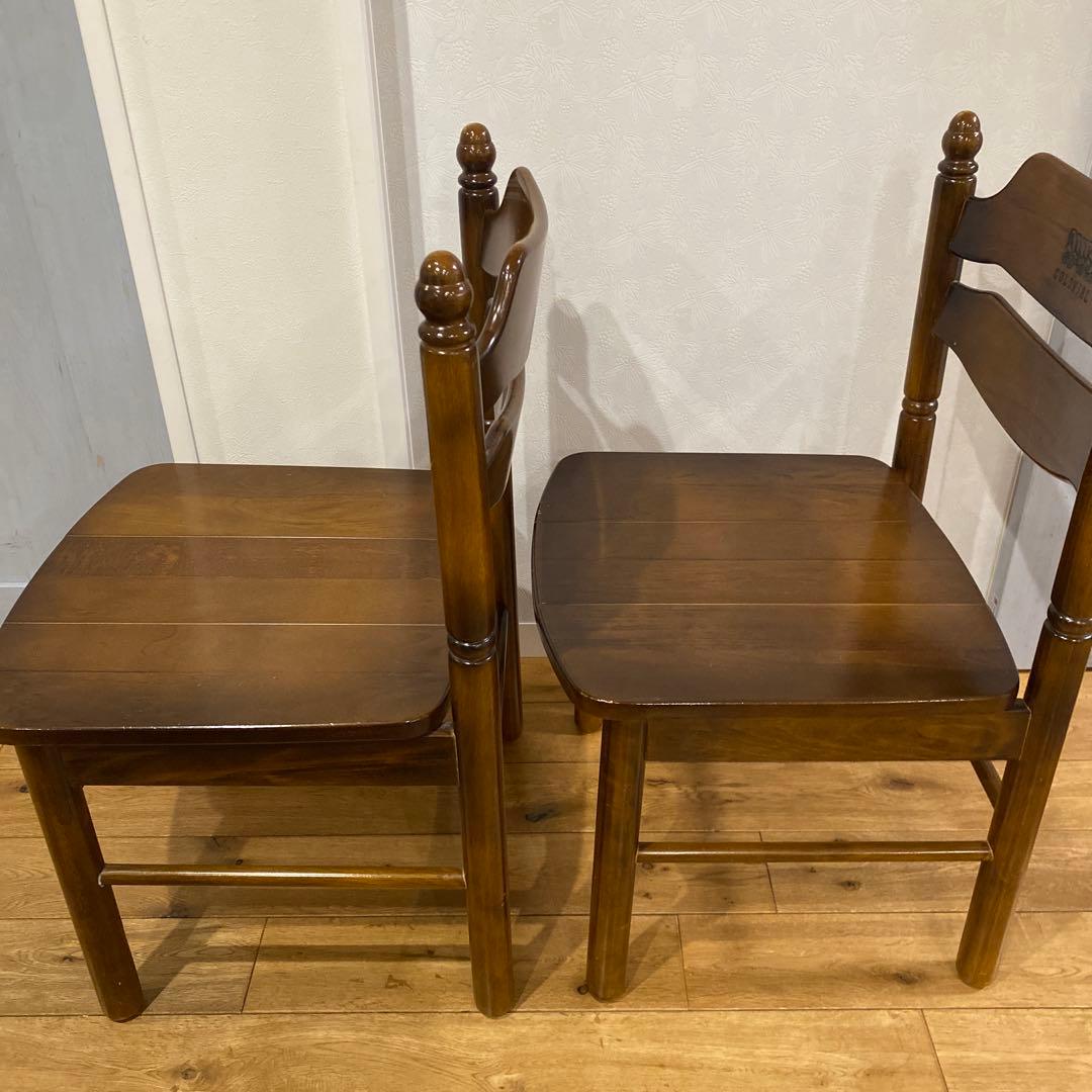 カリモク コロニアル ダイニングチェア 2脚セット 馬車刻印付き