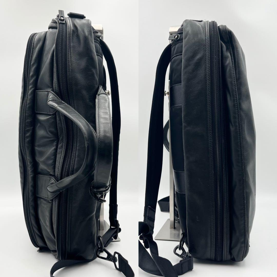 希少✨ ポーター リュック 3way レザー ビジネスバッグ A4可 ロコ型押し