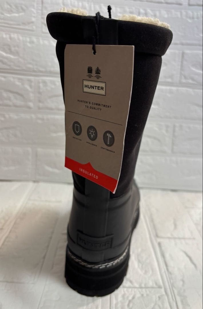 最終値下げ　未使用、HUNTER ハンター　ブーツ　ボア　UK6美品