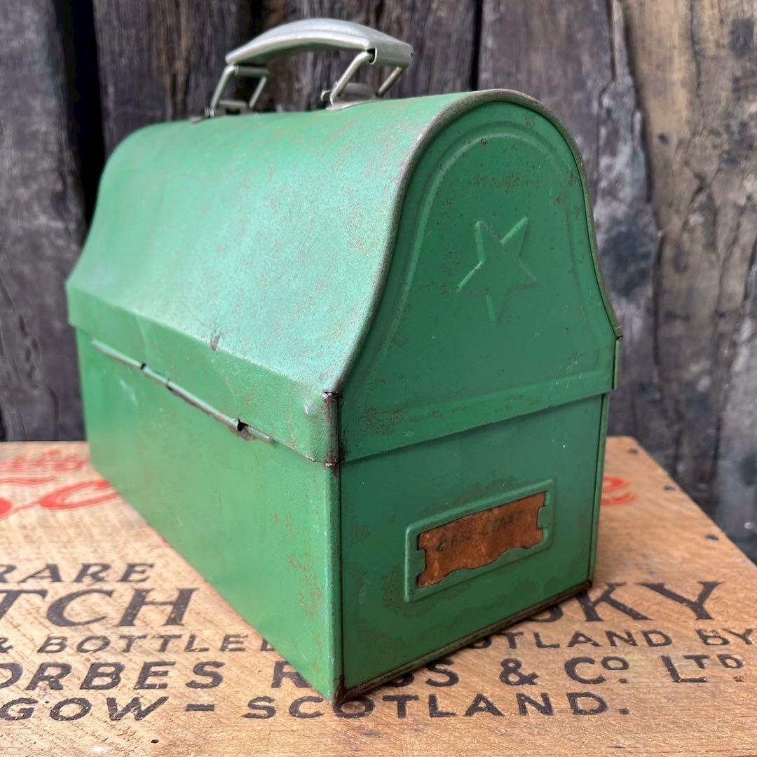 【USA vintage】1940sサーモス　メタル　ランチボックス　アメリカ