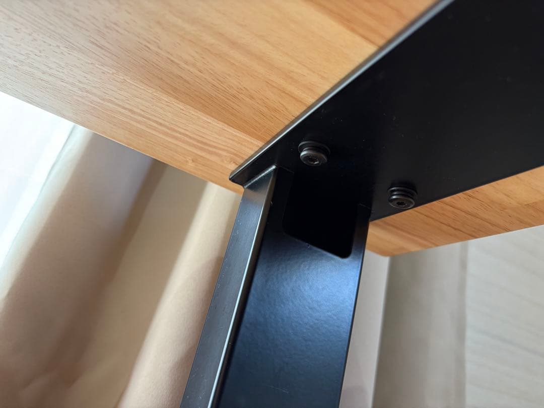 THE TABLE / ラバーウッド ナチュラル × Black Steel