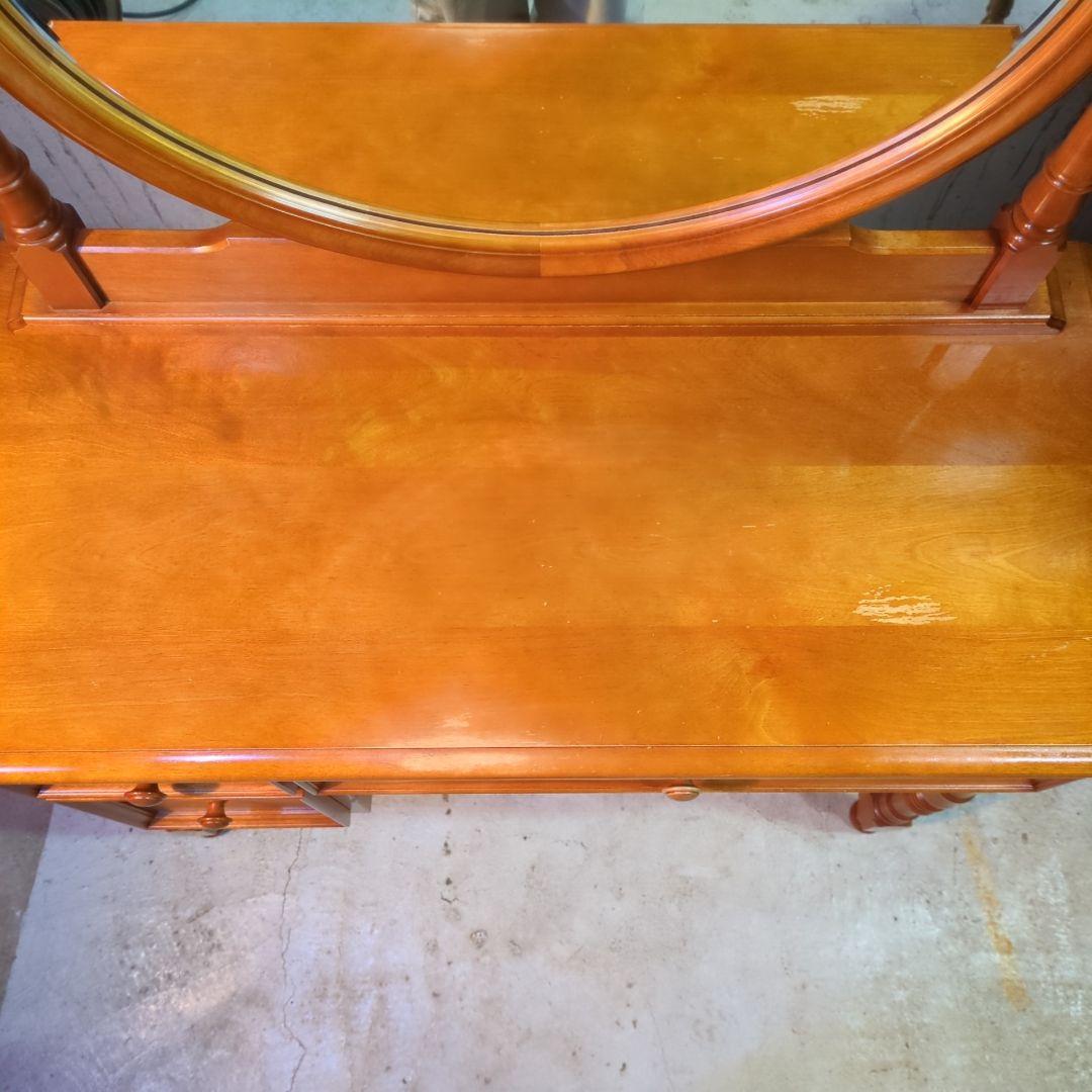 横浜ダニエル ドレッサー 鏡台 丸型ミラー ビンテージ アーリーアメリカン