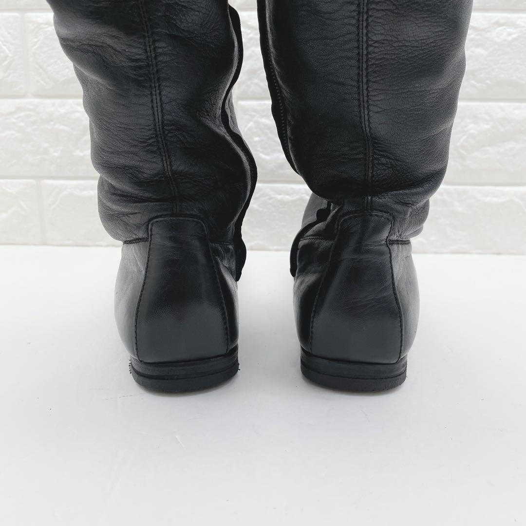 CHANEL シャネル ココマーク ブラックレザー ロングブーツ 39サイズ