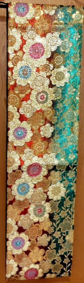 １回使用 7才 七五三 正絹&金刺繍の着物 帯 長襦袢 帯揚 帯板 帯枕 腰紐