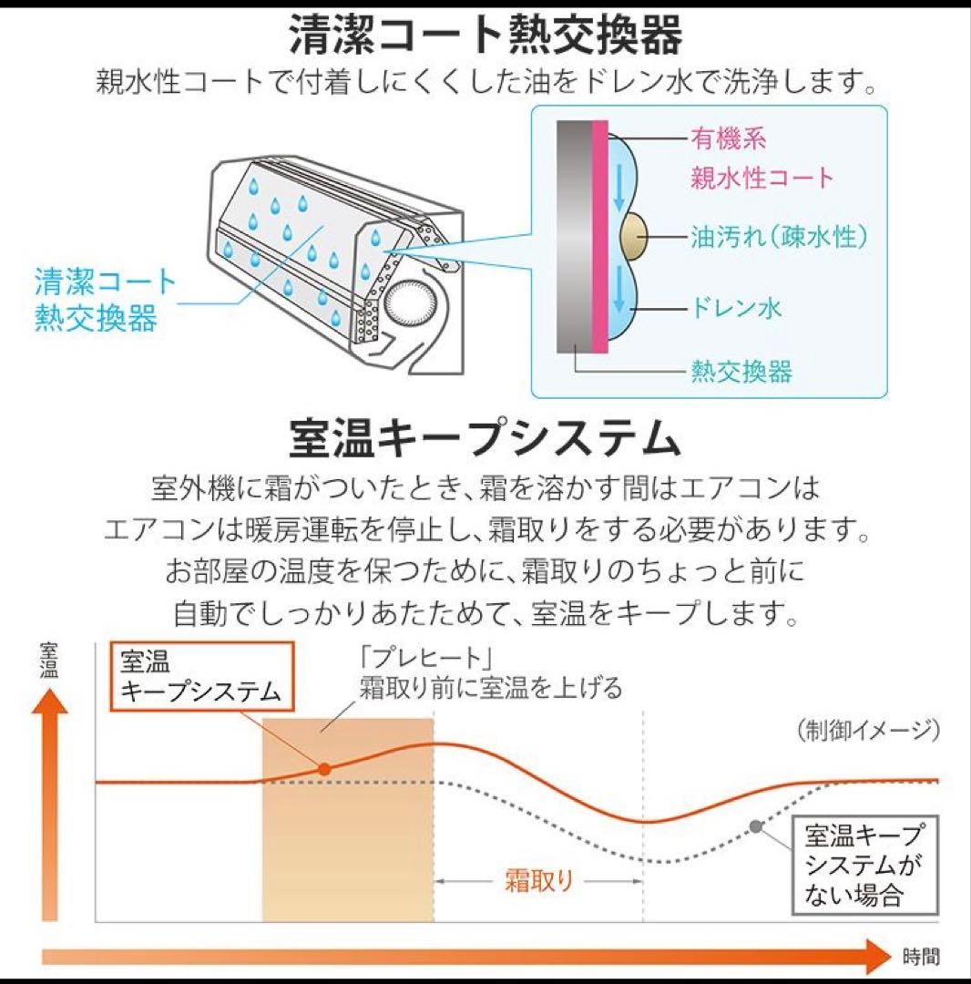 超美品 三菱 エアコン MSZ-GV5624S-W 24年 18畳 単相200V