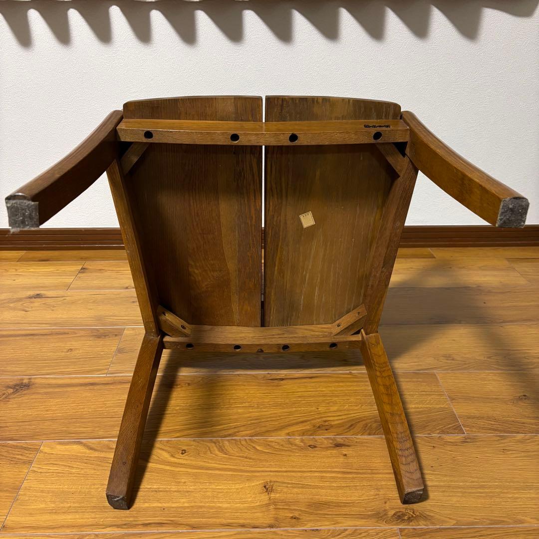 【希少品】浜本工芸　シングルチェア　ダイニングチェア　ラタン　肘掛けあり