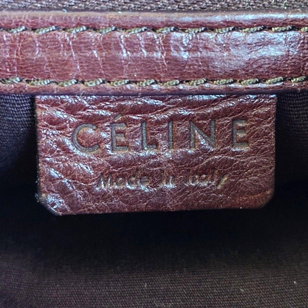 希少 セリーヌ 2way フィービー期 ショルダーバッグ ワンショル 茶 レザー