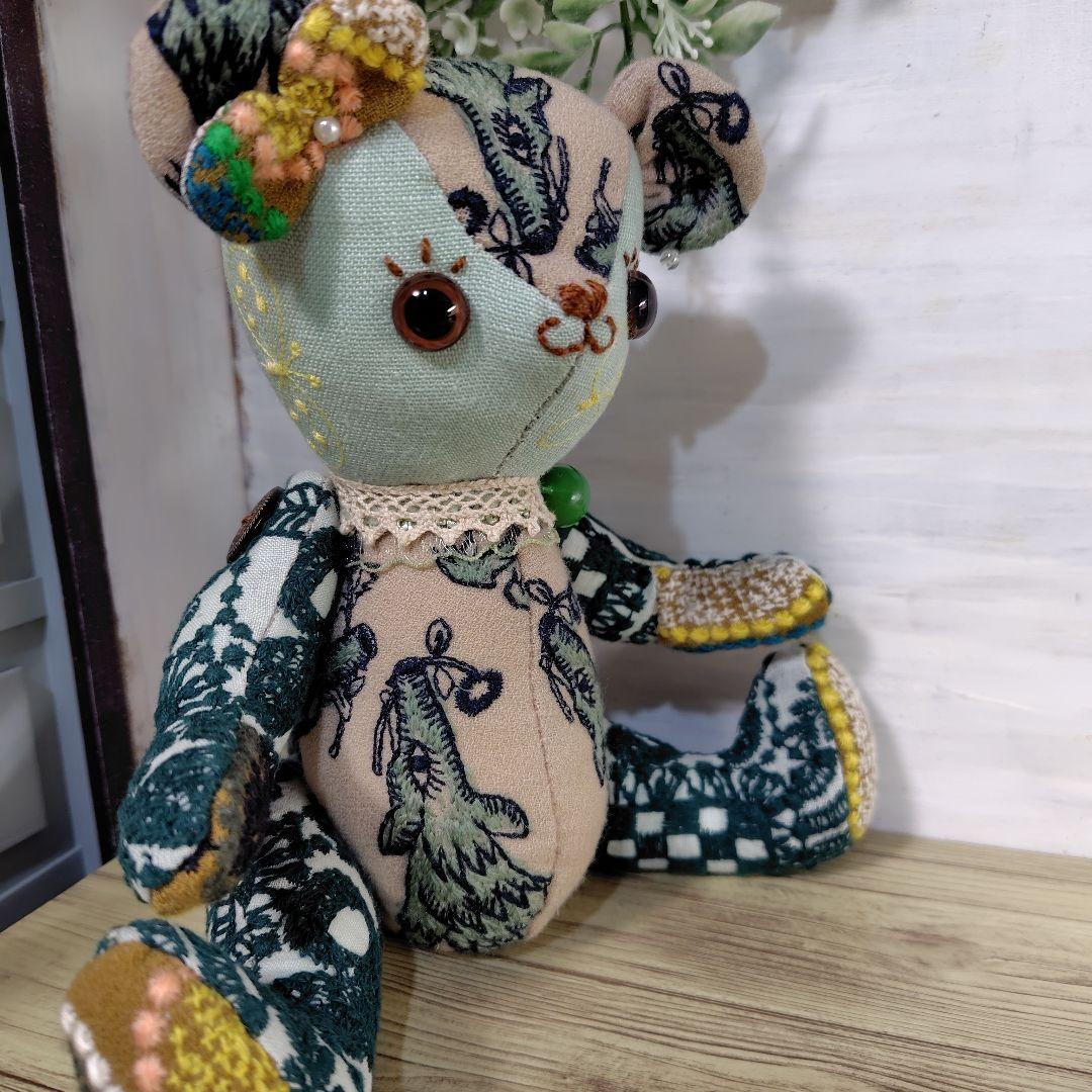 デ*コ様 【オークションです】ミナペルホネン＊ハンドメイド＊ぬいぐるみ＊テディベ