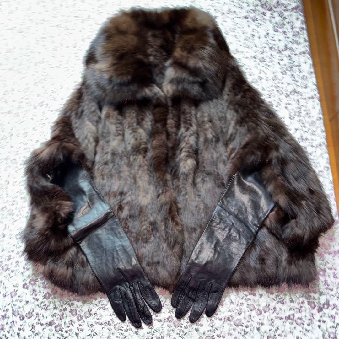 セーブルヤーンポンチョ